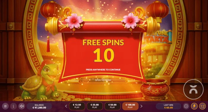 Fortune Tarta - เริ่มต้น Free Spins